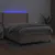 Produktbild 3 för Ramsäng med bäddmadrass & LED cappuccino 140x190 cm konstläder