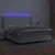Produktbild 3 för Ramsäng med madrass & LED vit 180x200 cm konstläder