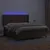 Produktbild 3 för Ramsäng med madrass & LED brun 180x200 cm konstläder