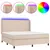 Produktbild 2 för Ramsäng med bäddmadrass & LED cappuccino 180x200 cm konstläder