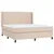 Produktbild 4 för Ramsäng med bäddmadrass & LED cappuccino 180x200 cm konstläder