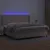 Produktbild 3 för Ramsäng med bäddmadrass & LED cappuccino 200x200 cm konstläder