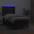 Produktbild 3 för Ramsäng med madrass & LED svart 80x200 cm konstläder