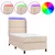 Produktbild 2 för Ramsäng med bäddmadrass & LED cappuccino 90x190 cm konstläder
