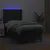 Produktbild 3 för Ramsäng med madrass & LED svart 100x200 cm konstläder