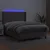 Produktbild 3 för Ramsäng med madrass & LED grå 140x190 cm konstläder