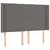Produktbild 7 för Ramsäng med madrass & LED grå 140x190 cm konstläder