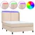 Produktbild 2 för Ramsäng med bäddmadrass & LED cappuccino 140x190 cm konstläder