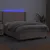 Produktbild 3 för Ramsäng med bäddmadrass & LED cappuccino 140x190 cm konstläder