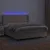 Produktbild 3 för Ramsäng med bäddmadrass & LED cappuccino 180x200 cm konstläder