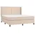 Produktbild 4 för Ramsäng med bäddmadrass & LED cappuccino 180x200 cm konstläder