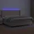 Produktbild 3 för Ramsäng med bäddmadrass & LED cappuccino 200x200 cm konstläder