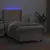 Produktbild 3 för Ramsäng med bäddmadrass & LED cappuccino 80x200 cm konstläder