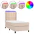Produktbild 2 för Ramsäng med bäddmadrass & LED cappuccino 90x190 cm konstläder