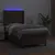 Produktbild 3 för Ramsäng med madrass & LED brun 90x200 cm konstläder