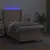 Produktbild 3 för Ramsäng med bäddmadrass & LED cappuccino 100x200 cm konstläder