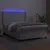 Produktbild 3 för Ramsäng med madrass & LED vit 140x190 cm konstläder