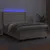 Produktbild 3 för Ramsäng med madrass & LED gräddvit 140x190 cm konstläder