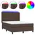 Produktbild 2 för Ramsäng med madrass & LED brun 140x190 cm konstläder