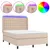 Produktbild 2 för Ramsäng med bäddmadrass & LED cappuccino 140x190 cm konstläder