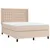 Produktbild 4 för Ramsäng med bäddmadrass & LED cappuccino 140x190 cm konstläder