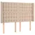 Produktbild 7 för Ramsäng med bäddmadrass & LED cappuccino 140x190 cm konstläder
