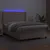 Produktbild 3 för Ramsäng med bäddmadrass & LED cappuccino 140x200 cm konstläder