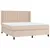 Produktbild 4 för Ramsäng med bäddmadrass & LED cappuccino 180x200 cm konstläder