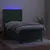 Produktbild 3 för Ramsäng med madrass & LED mörkgrön 80x200 cm sammet