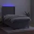 Produktbild 3 för Ramsäng med madrass & LED ljusgrå 90x190 cm sammet