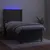 Produktbild 3 för Ramsäng med madrass & LED mörkgrå 90x200 cm sammet