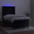 Produktbild 3 för Ramsäng med madrass & LED svart 90x200 cm sammet