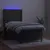 Produktbild 3 för Ramsäng med madrass & LED mörkgrå 100x200 cm sammet