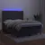 Produktbild 3 för Ramsäng med madrass & LED mörkgrå 140x190 cm sammet