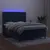 Produktbild 3 för Ramsäng med madrass & LED mörkblå 140x190 cm sammet