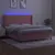 Produktbild 3 för Ramsäng med madrass rosa & LED 180x200 cm sammet