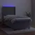 Produktbild 3 för Ramsäng med madrass & LED ljusgrå 80x200 cm sammet