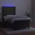Produktbild 3 för Ramsäng med madrass & LED mörkgrå 80x200 cm sammet