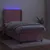 Produktbild 3 för Ramsäng med madrass rosa & LED 80x200 cm sammet