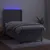 Produktbild 3 för Ramsäng med madrass & LED ljusgrå 90x190 cm sammet