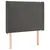 Produktbild 7 för Ramsäng med madrass & LED mörkgrå 90x190 cm sammet