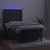 Produktbild 3 för Ramsäng med madrass & LED mörkgrön 90x190 cm sammet
