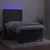 Produktbild 3 för Ramsäng med madrass & LED mörkgrå 100x200 cm sammet