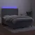 Produktbild 3 för Ramsäng med madrass & LED ljusgrå 140x190 cm sammet
