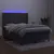 Produktbild 3 för Ramsäng med madrass & LED mörkgrå 140x190 cm sammet