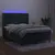 Produktbild 3 för Ramsäng med madrass & LED mörkgrön 140x190 cm sammet