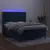 Produktbild 3 för Ramsäng med madrass & LED mörkblå 140x190 cm sammet