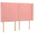 Produktbild 7 för Ramsäng med madrass rosa & LED 140x190 cm sammet