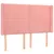 Produktbild 7 för Ramsäng med madrass rosa & LED 140x200 cm sammet