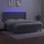 Produktbild 3 för Ramsäng med madrass & LED ljusgrå 180x200 cm sammet